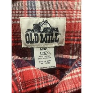 Old Mill | Shirts | Mens Outdoor Flannel Shirt Green Plaid Long Sleeve ...